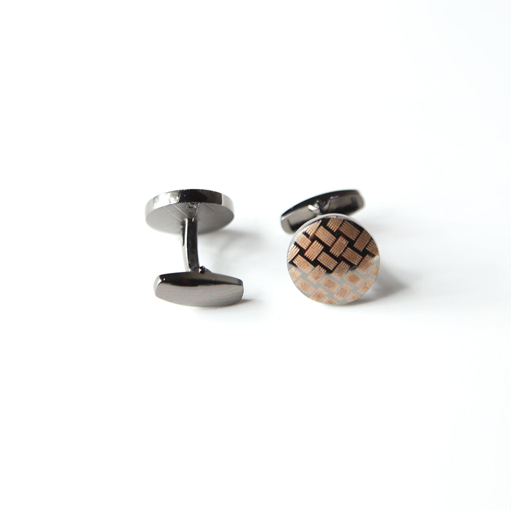 Circle shape cufflink by avocado menswear