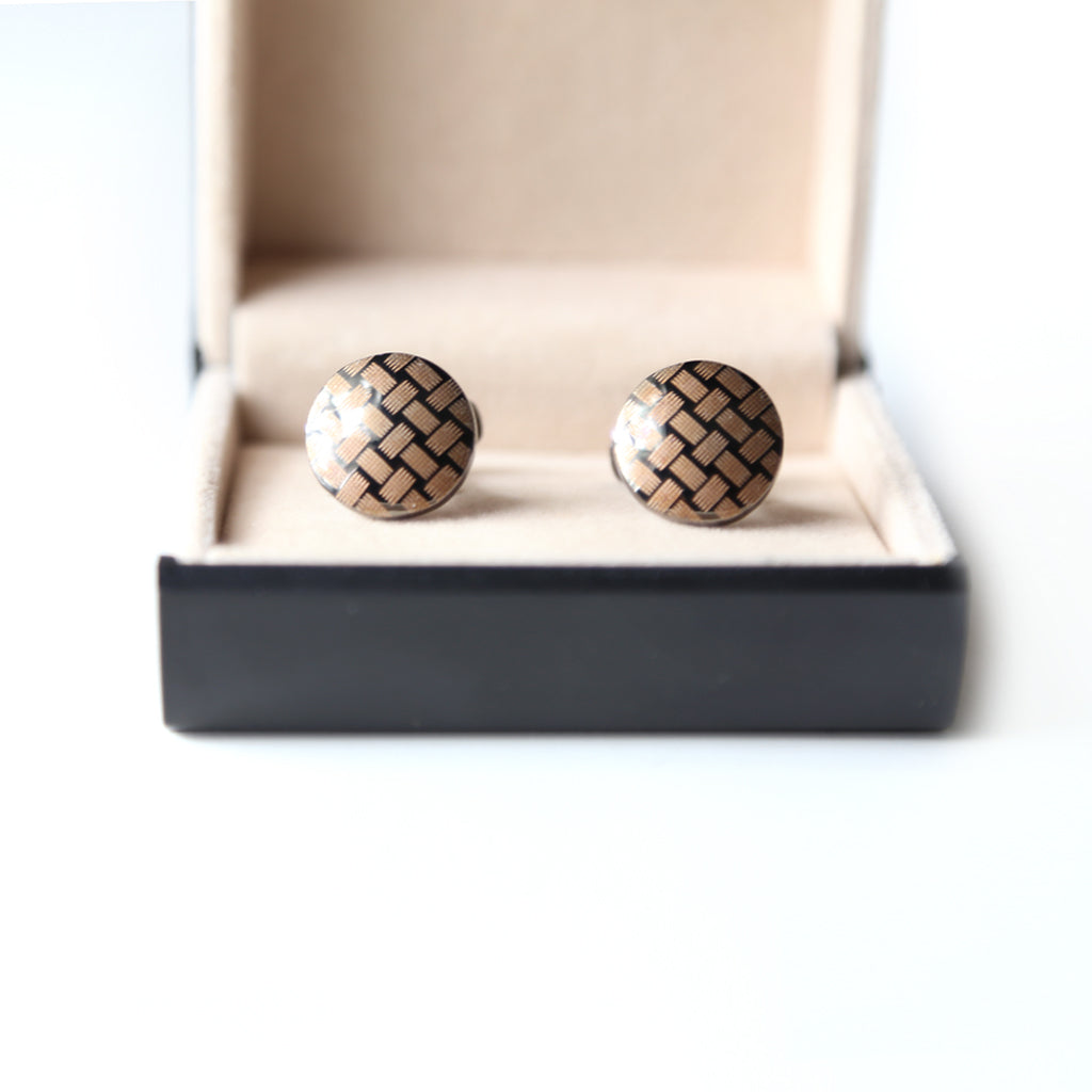 Buy circle shape cufflink avocado menswear