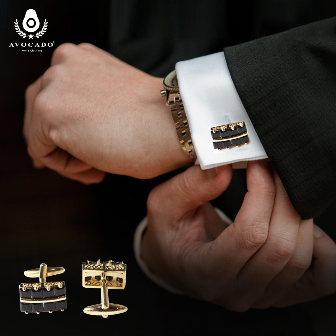 golden style cufflink for men