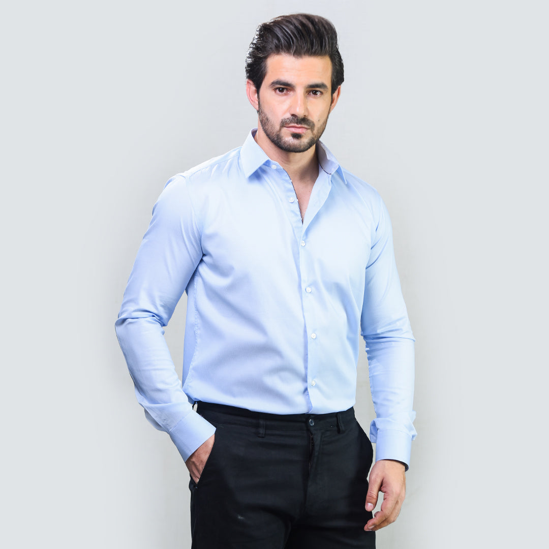 SKY BLUE FORMAL DESIGNER SHIRT By Avocado menswear