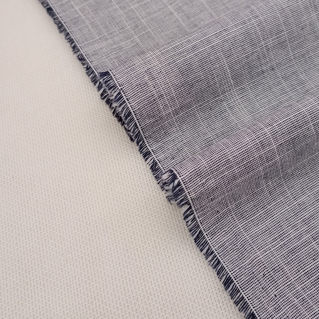 Light Grey Irish Cotton Shalwar Kameez fabric with Buttons & label