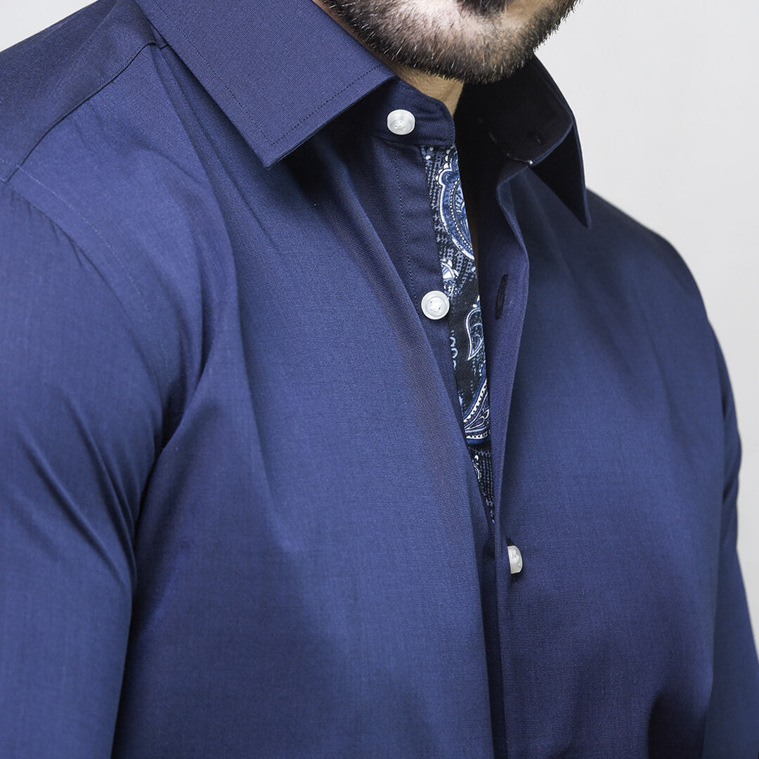 NAVY BLUE DESIGNER SHIRT