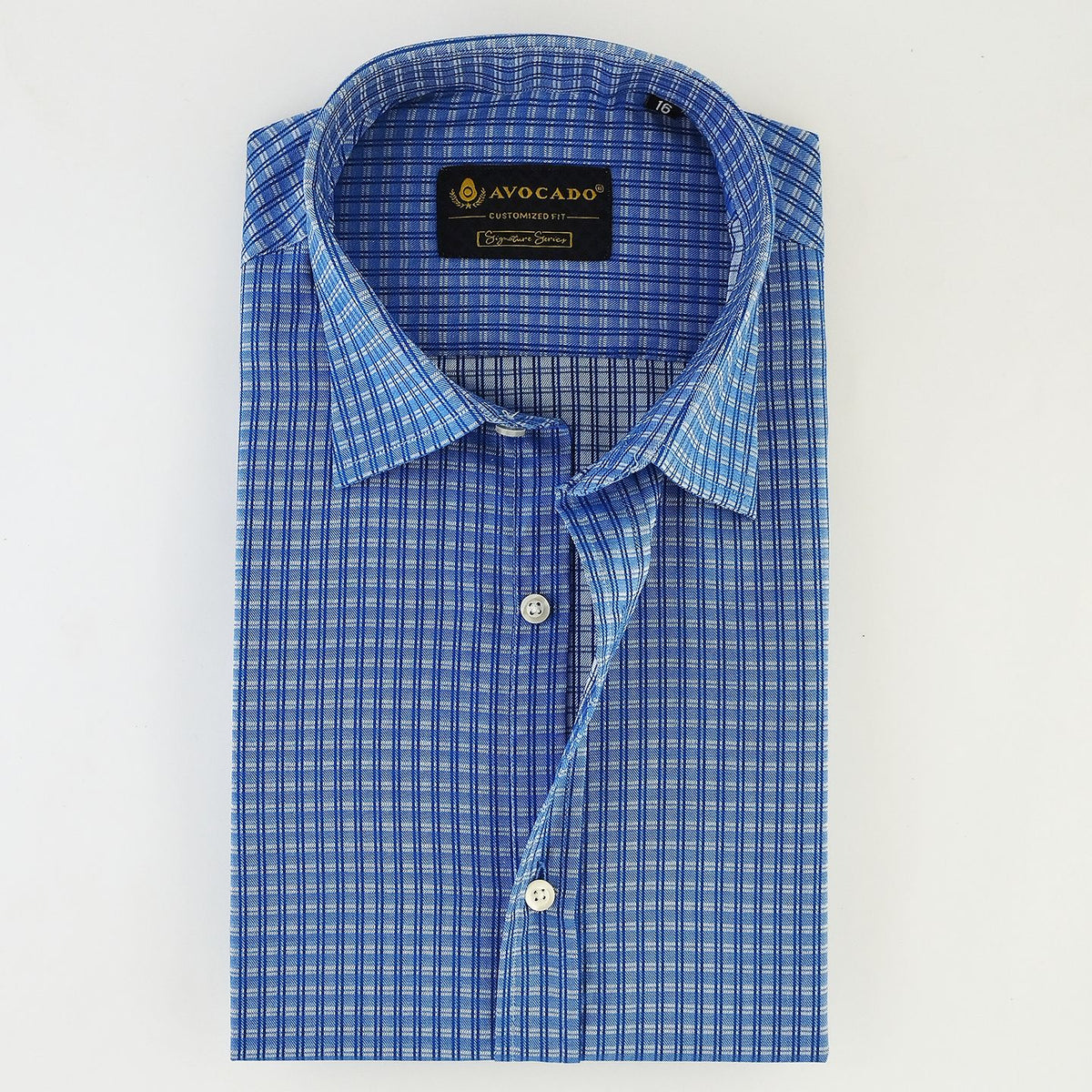 Royal Blue & White Texture Shirt