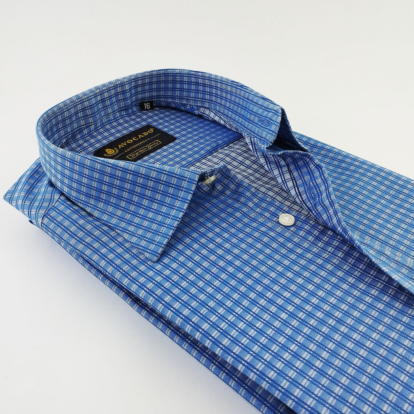 Royal Blue & White Texture Shirt