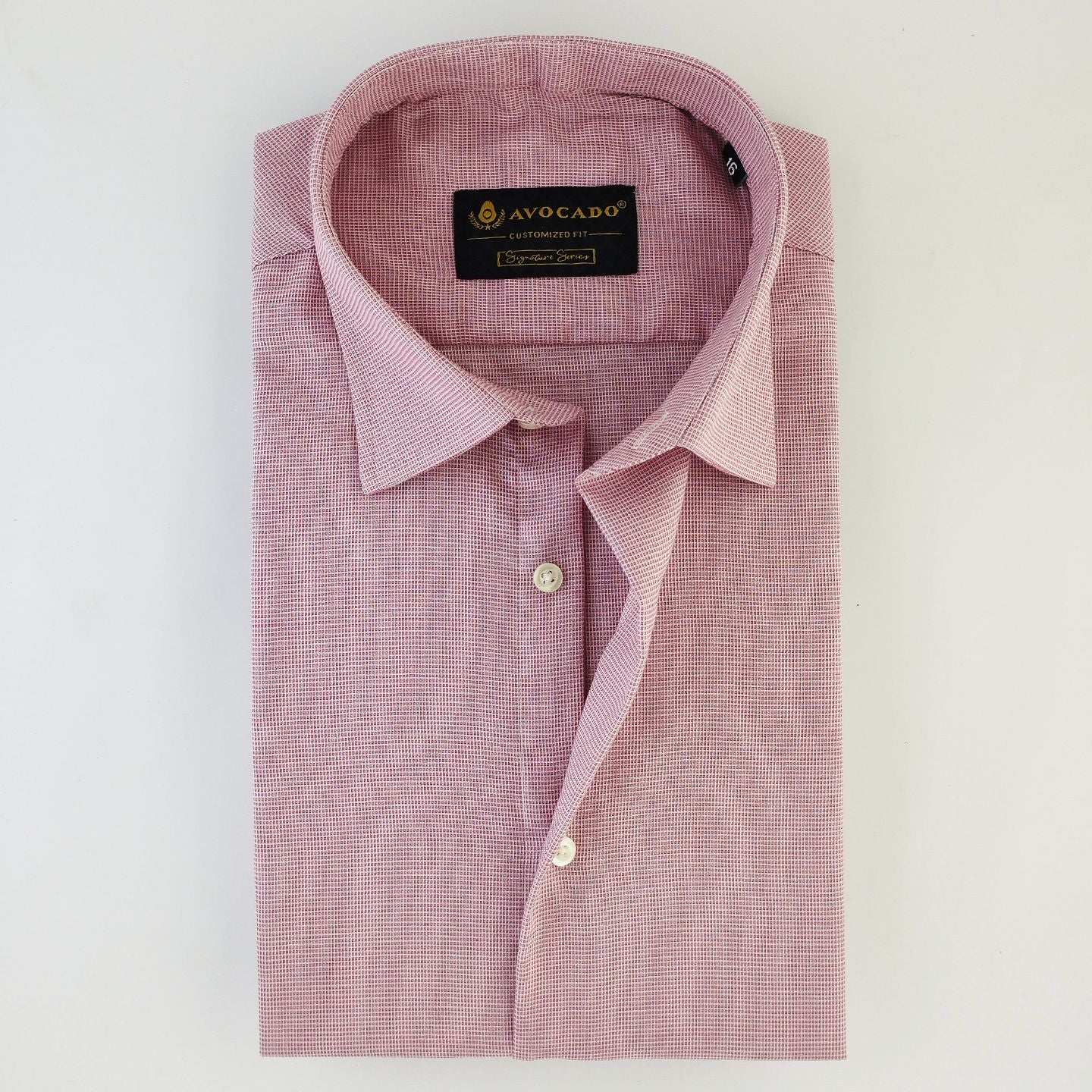 Dark Pink Small Box Texture Shirt