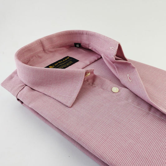 Dark Pink Small Box Texture Shirt