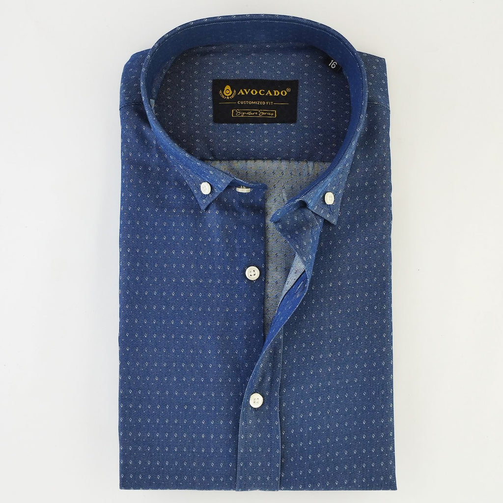 Denim Box Texture Shirt