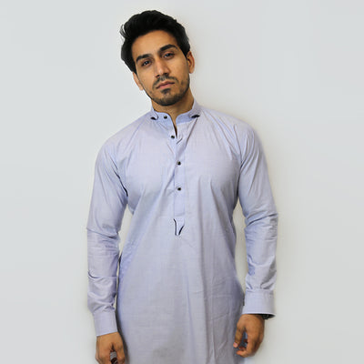 Light blue Shamrey Shalwar Kameez