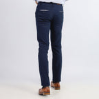 Navy Blue Slim Fit Cotton Chino Pant