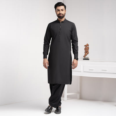 Dark Grey Premium Blanded Designer Shalwar Kameez