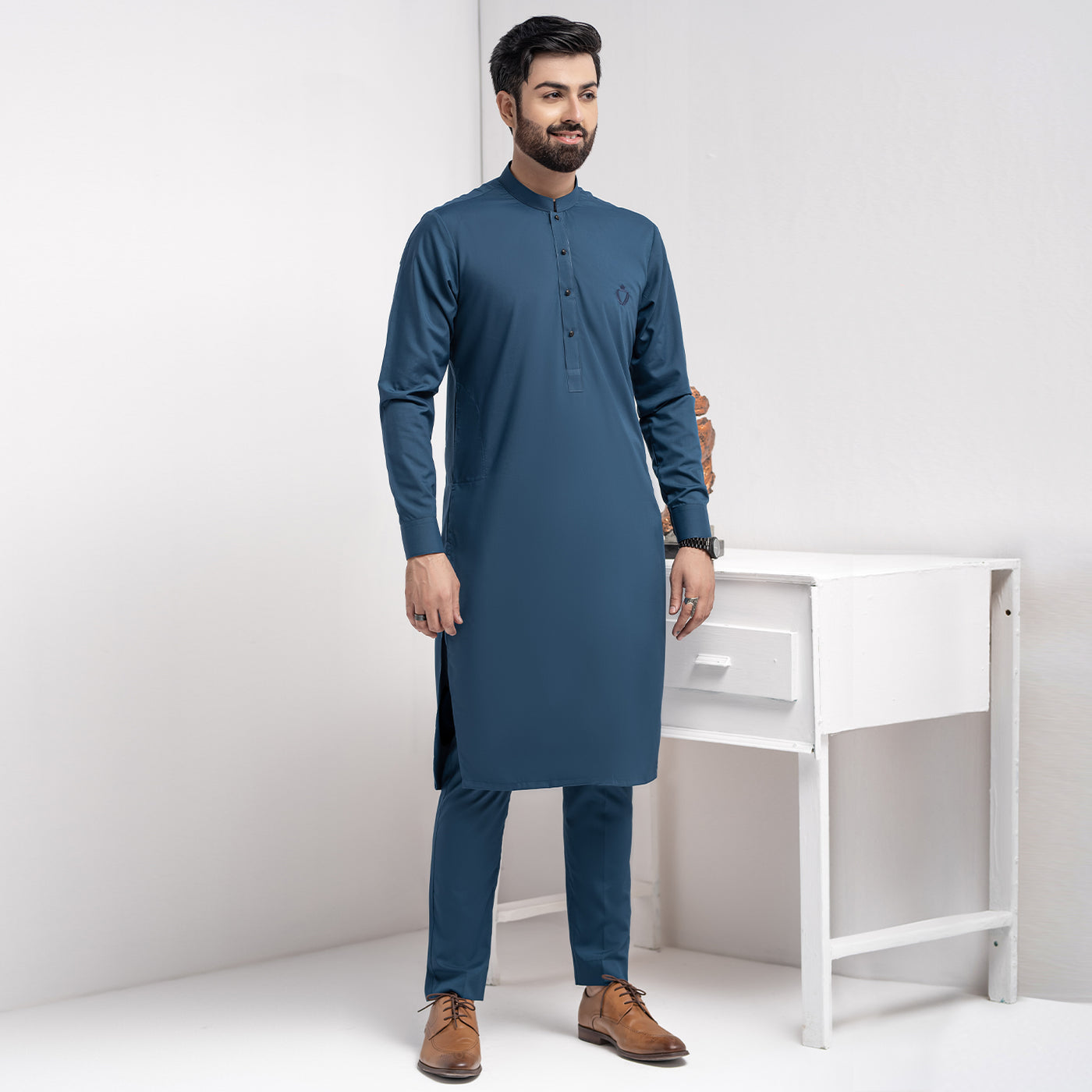 Turquise Premium Blanded Designer Kurta Pajama