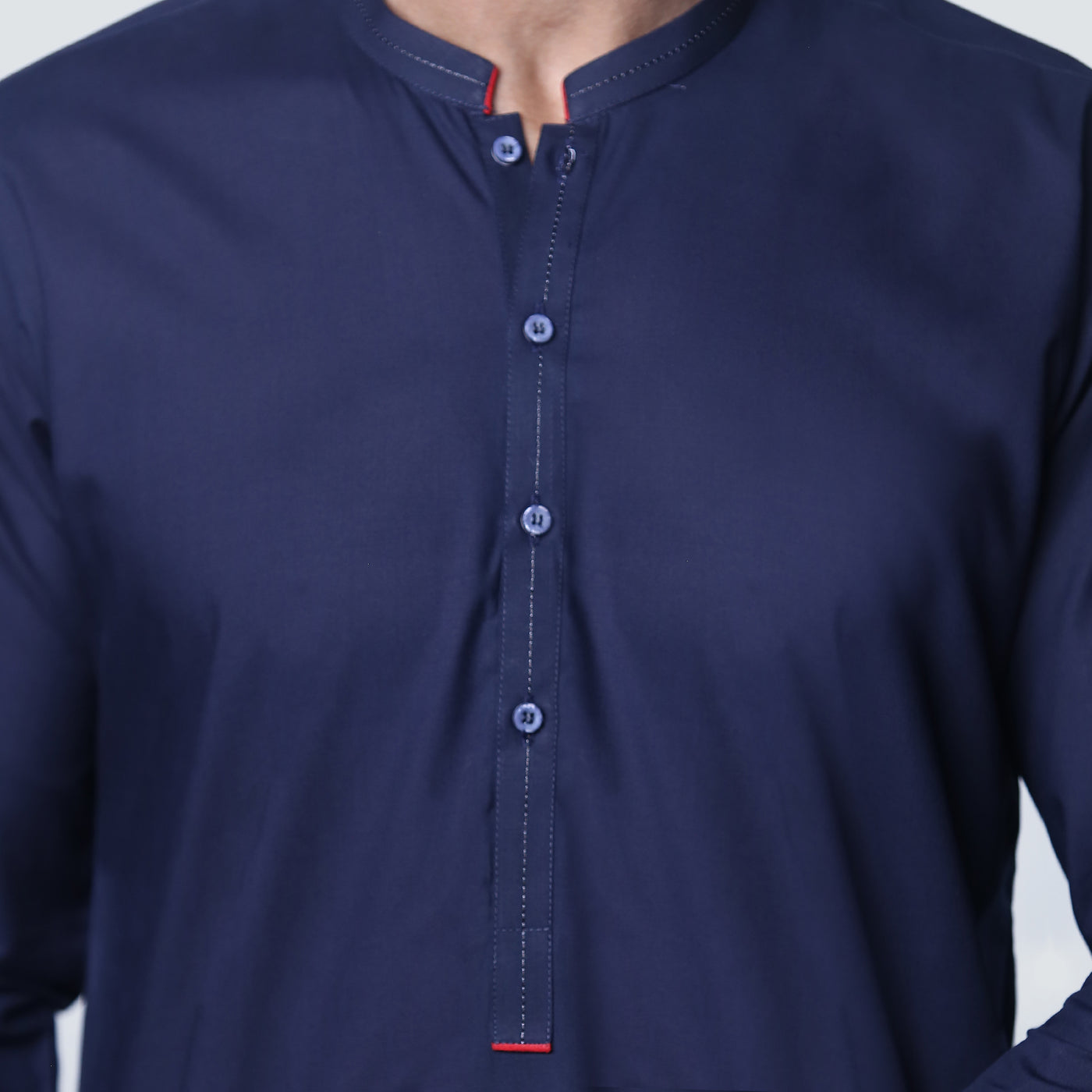 NAVY BLUE DESIGNER BLANDED SHALWAR KAMEEZ FOR MEN