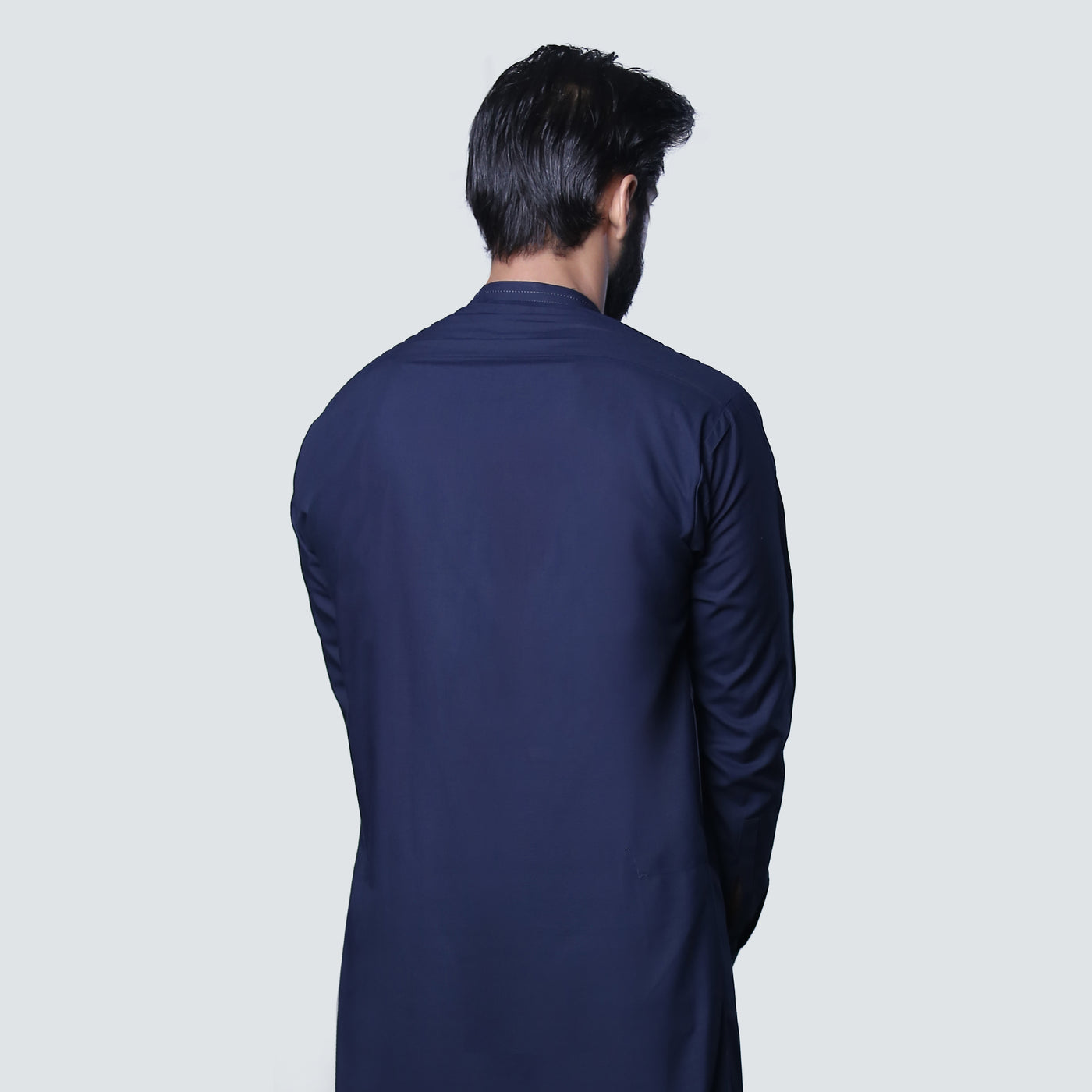 NAVY BLUE DESIGNER BLANDED SHALWAR KAMEEZ FOR MEN