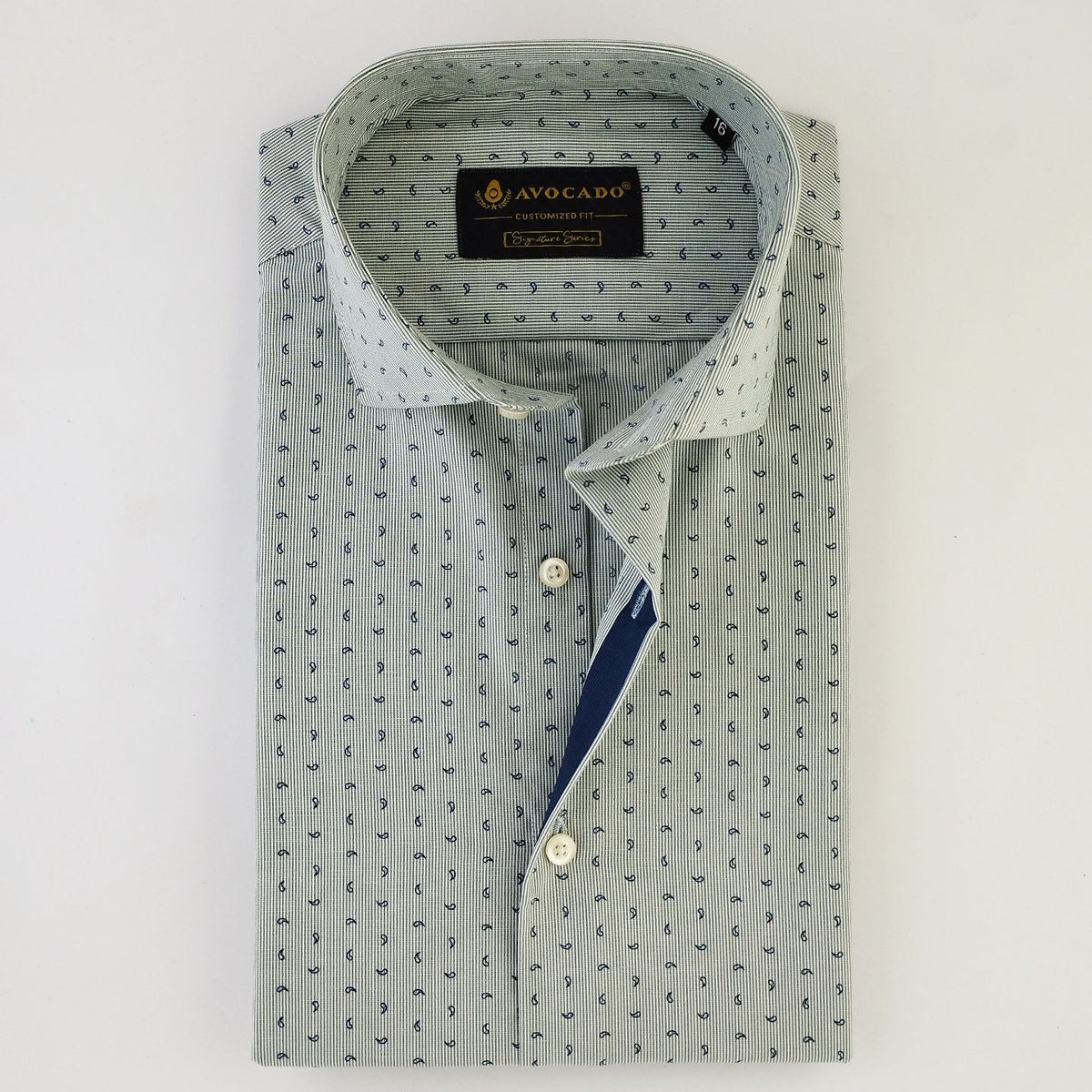 Dark Green Stripe Flower Printed Shirt