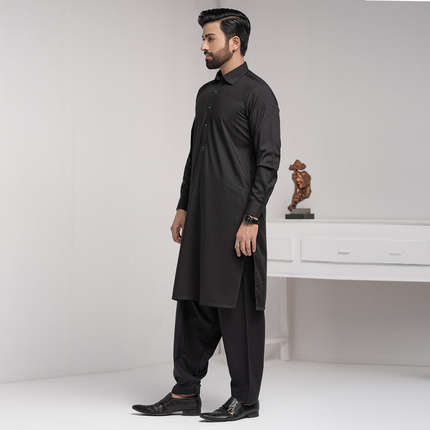 Black Premium Blanded Designer Shalwar Kameez