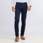Navy Blue Slim Fit Cotton Chino Pant