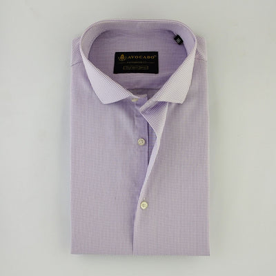 Light Purple & White Gingham Check Shirt