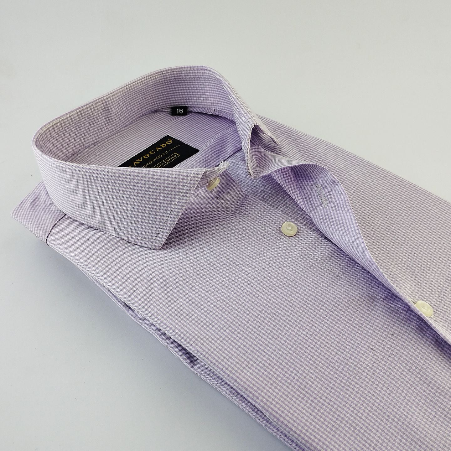 Light Purple & White Gingham Check Shirt