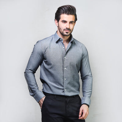 Light Grey Designer Formal Shirt