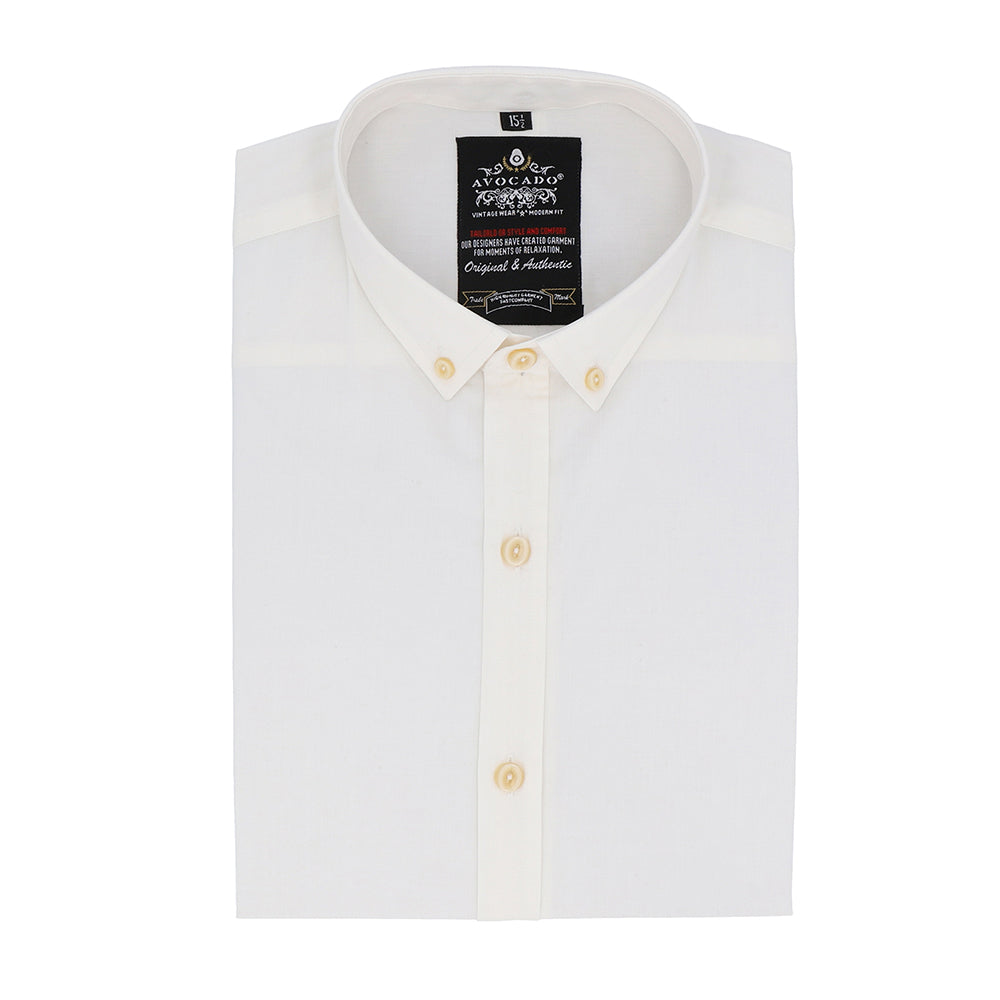 PLAIN EGYPTIAN COTTON WHITE SHIRT