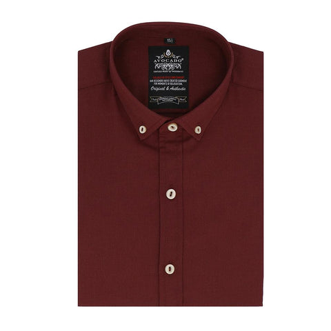 RED PINPOINT EGYPTIAN COTTON SHIRT