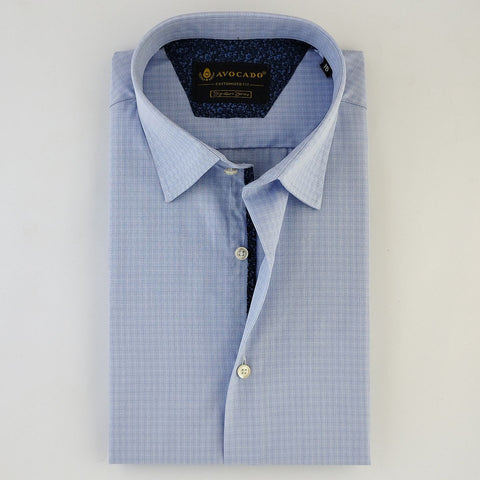 Light Blue Box Texture Shirt