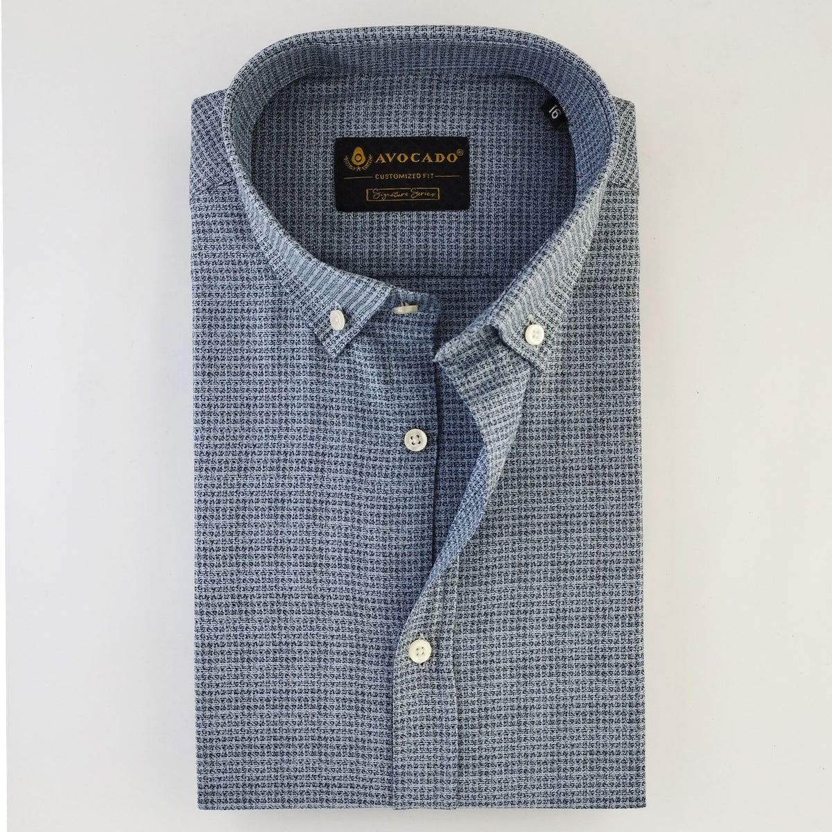 Dull Blue & Black Checkered Shirt