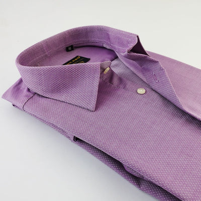 Purple & White Self Dotted Shirt by avocado