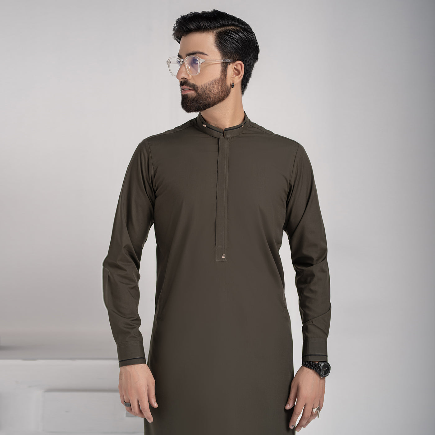 Dark Green Premium Blanded Designer Kurta Pajama