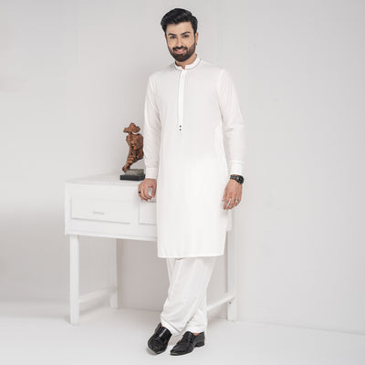 Off White Premium Blanded Designer kameez Shalwar