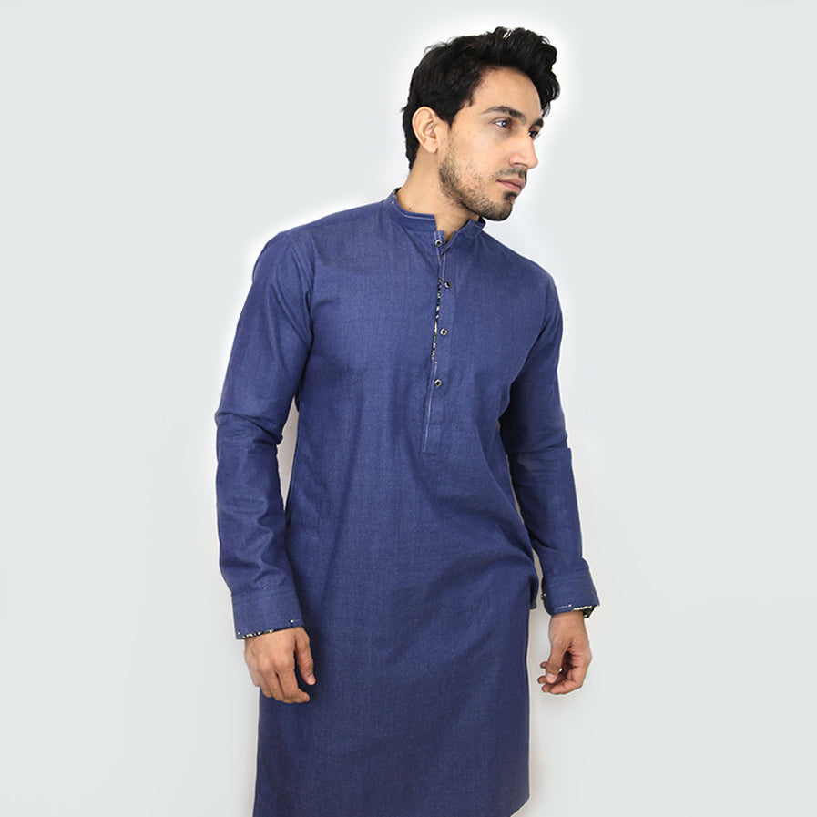 Navy Blue texture Shalwar Kameez