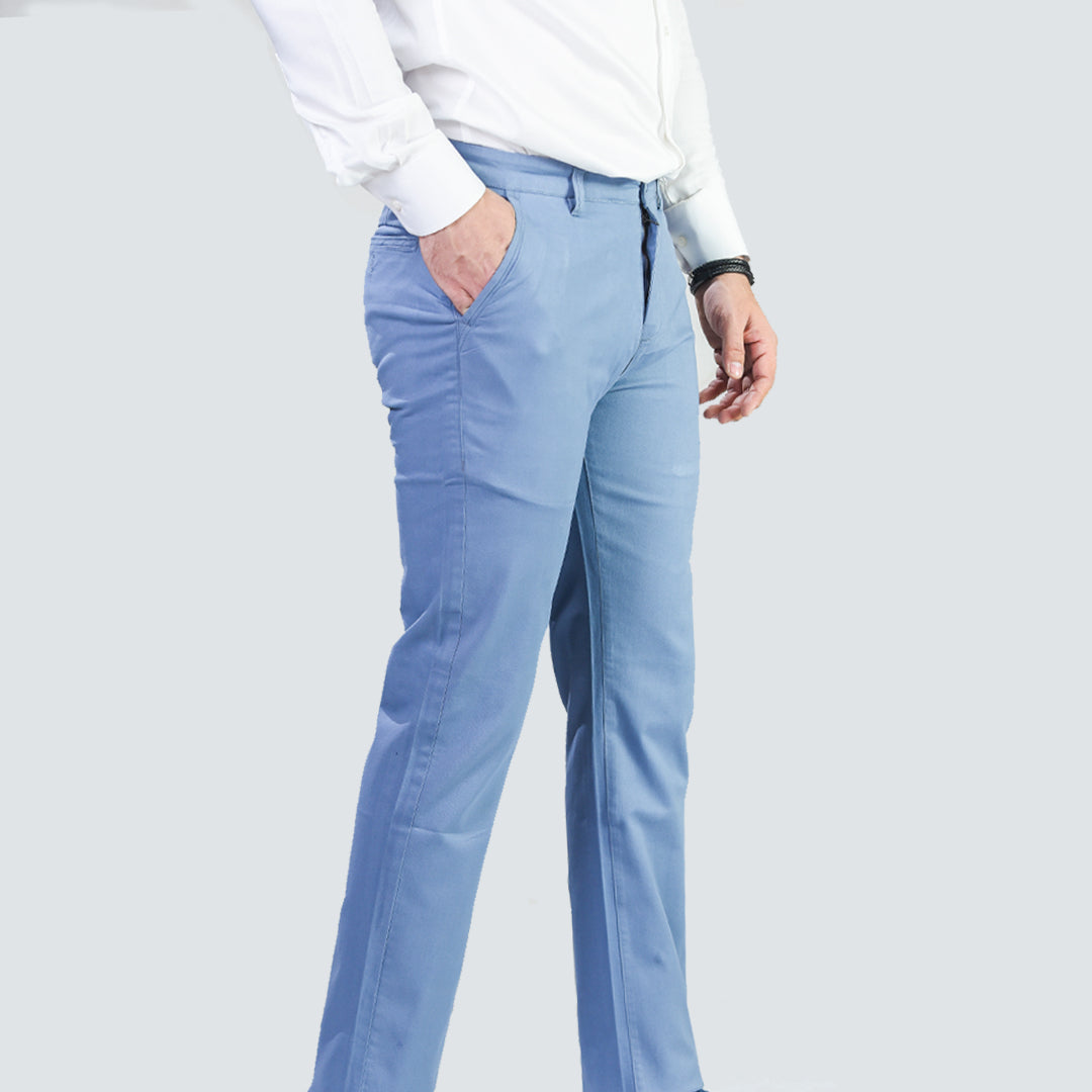 Blue Slim Fit Cotton Chino Pant shop online