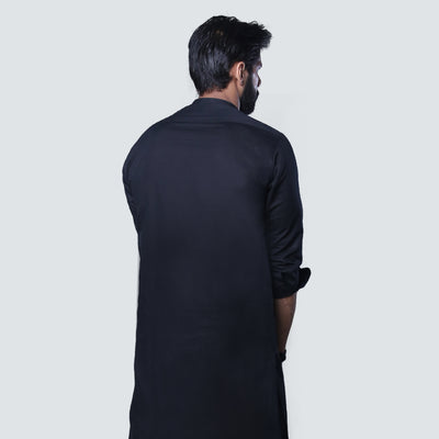 Black Cotton Shalwar Kameez By Avocado menswear in pakistan