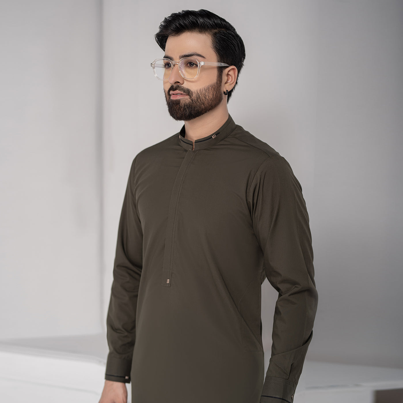 Dark Green Premium Blanded Designer Kurta Pajama