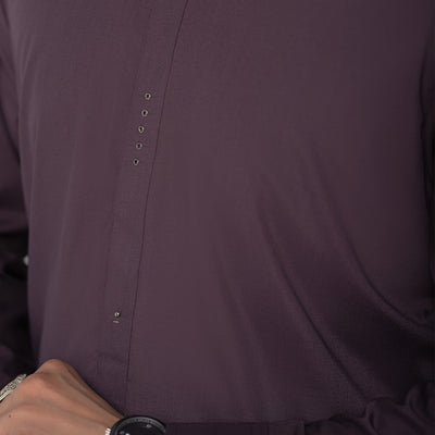 Dark Purple Premium Blanded Designer Kurta Pajama