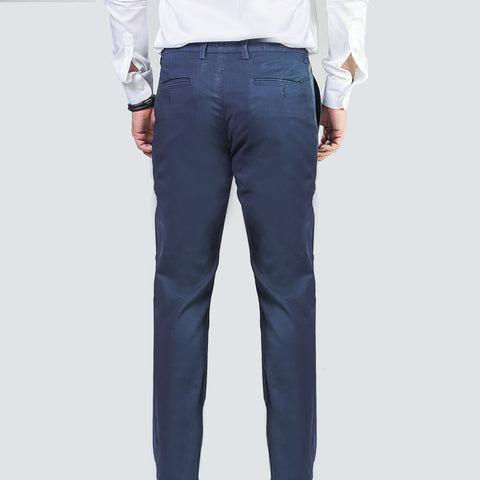Navy Blue Slim Fit Cotton Chino Pant
