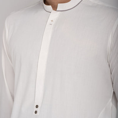 Off White Premium Blanded Designer kameez Shalwar