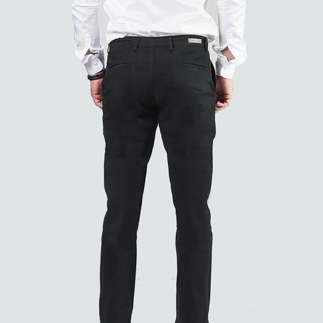 STEEL GREY SLIM FIT COTTON CHINO PANT