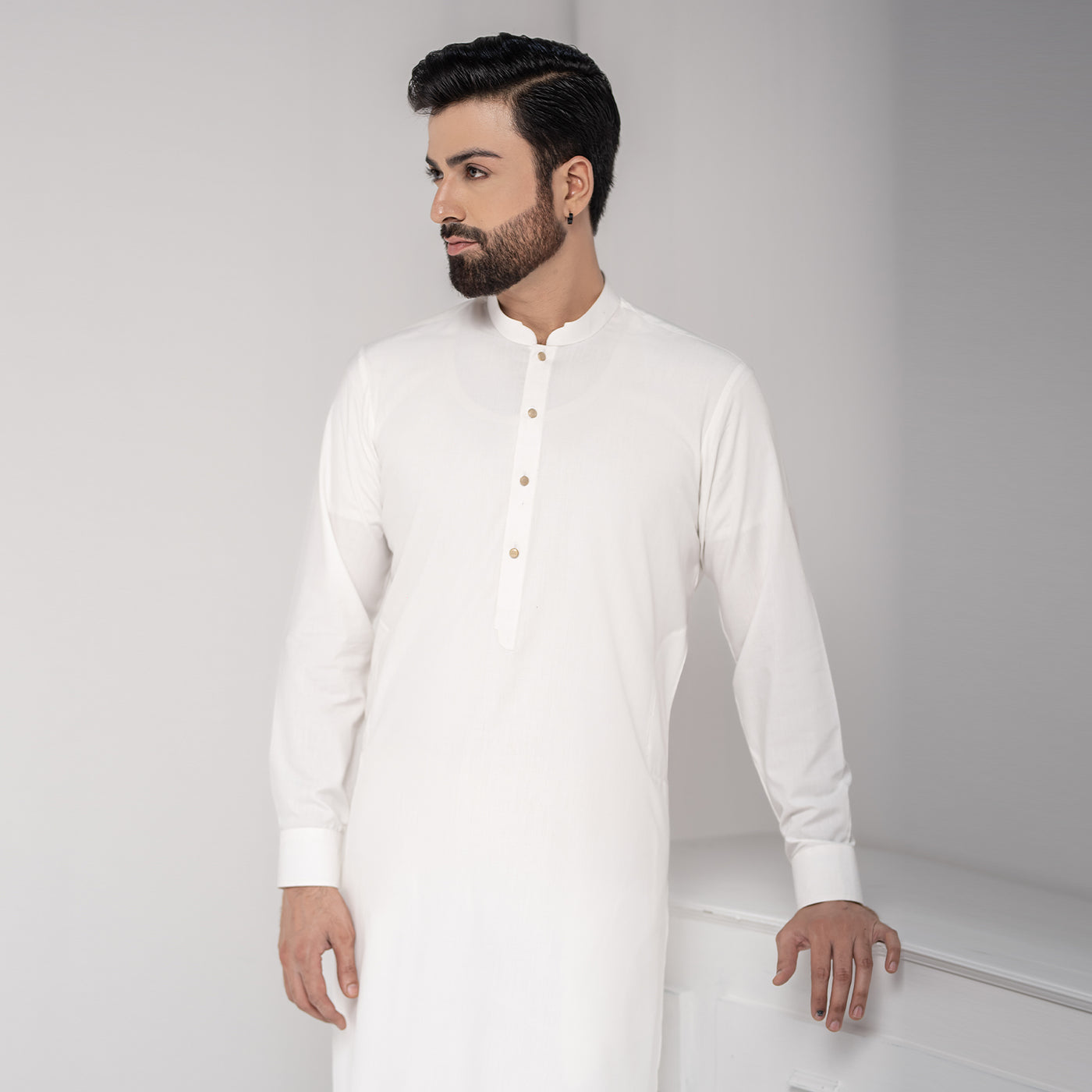 Off White Premium Blanded Designer Kurta Pajama