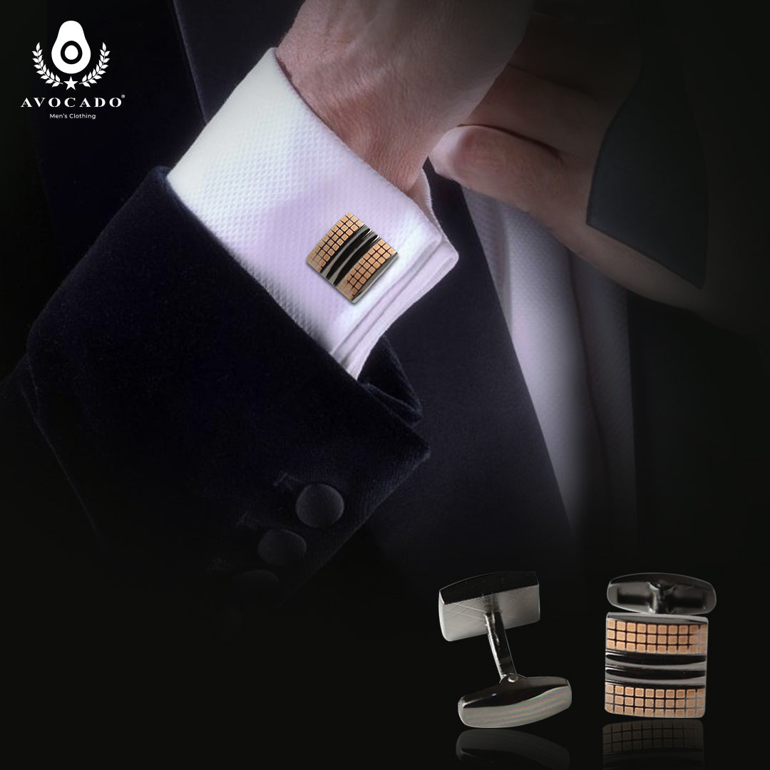 golden black cufflink By avocado