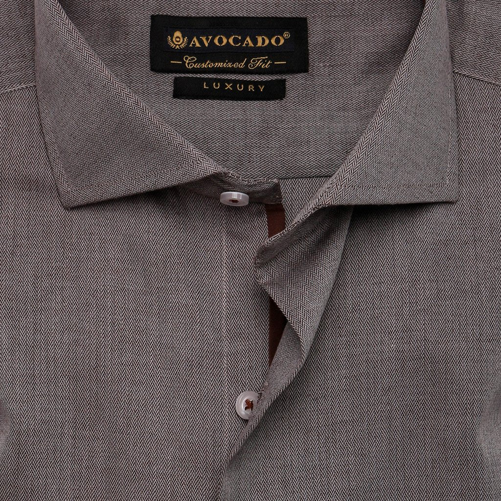 LIGHT BROWN DESIGNER SHIRT