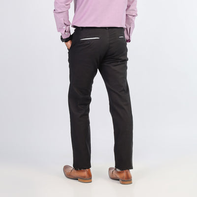 Black Plain Cotton Chino Pant