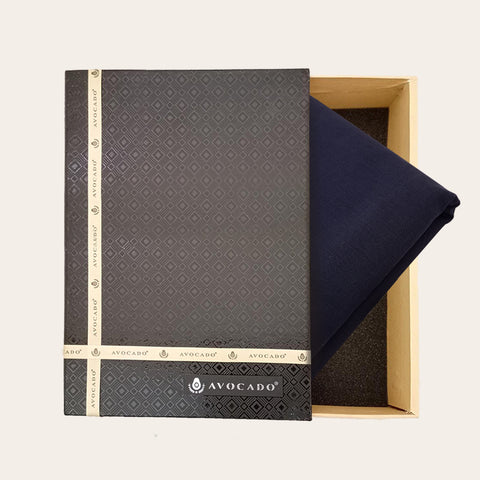 DARK NAVY DUAL TONE SHAMRAY COTTON WITH BUTTONS & LABEL