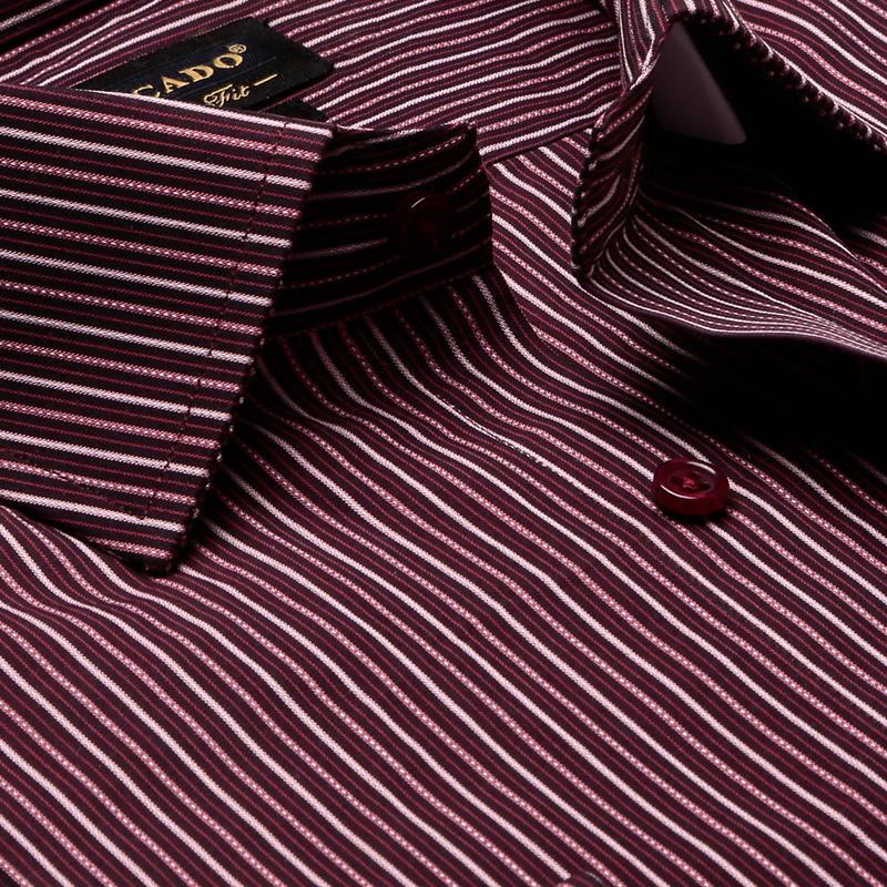 Dark Brown Striped Shirt for men in pakistan
