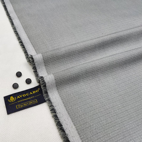 Grey Eye Texture kameez shalwar Fabric with Buttons & label