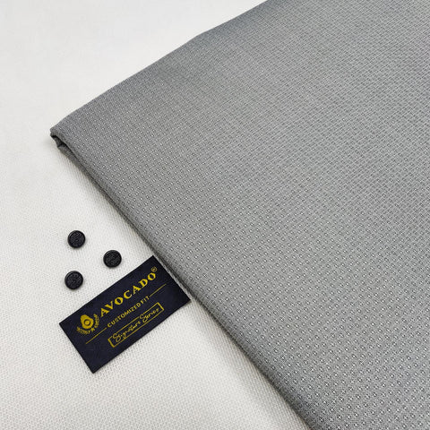 Grey Eye Texture kameez shalwar Fabric with Buttons & label