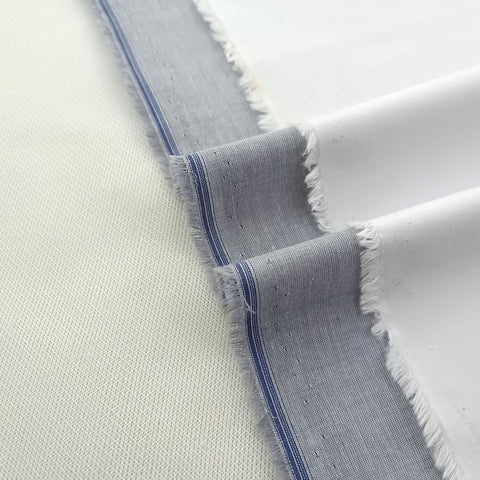 Light grey irish Kurta Fabric & Egg White Cotton Trouser fabric with Buttons & label shop online in pakistan