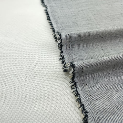 Light grey irish Linen  Fabric Shalwar kameez Fabric with Buttons & Label