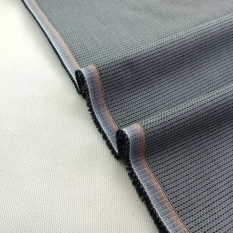 Dark Grey Self Textured kameez shalwar Fabric with Buttons & label