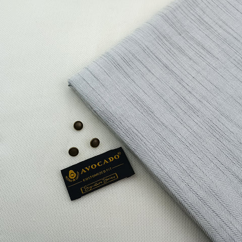 Ligth grey irish kameez shalwar Fabric with Buttons & label